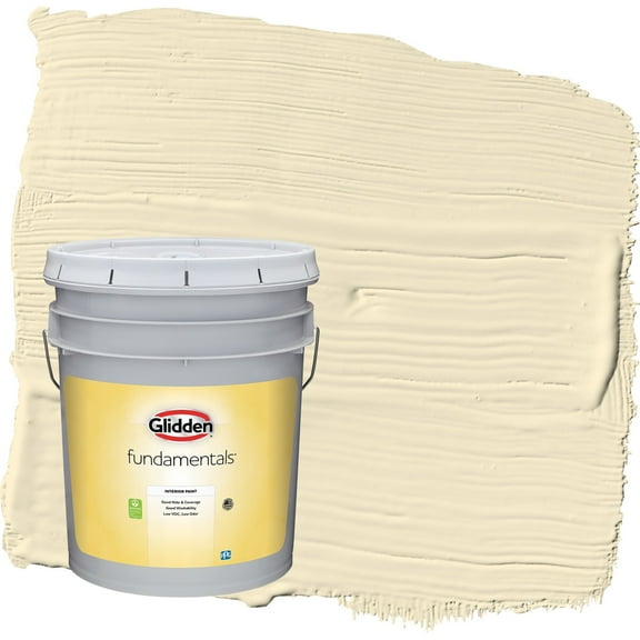 Glidden Fundamentals Soleil / Yellow Semi-Gloss Interior Paint, 5 Gallon