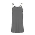 thumbnail image 3 of ZQGJB Athletic Dress for Women Trendy Solid Color Spaghetti Strappy V Neck Hot Shot Mini Dress Onesie Oversized Romper Pockets Free Built-in Shorts Summer Outfits 2023 Gray#01 L, 3 of 8