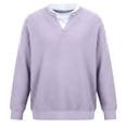 thumbnail image 4 of Gamivast V Neck T Shirts Men Waffle-Knit Oversized Long Sleeve Fashion Sweatshirts Soft Stretch Casual Daily Office Gym Tops Trendy Outfits, 4 of 4