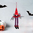 thumbnail image 4 of Halloween Decorations, Halloween Witch Hat Window Display Decoration Ghost Festival Bar Party Striped Long Leg Decoration Ornament, Red, 4 of 7