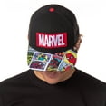 thumbnail image 3 of Marvel Hat For Men Vintage Comic Scenes Embroidered Marvel Logo Superhero Snapback Hat Cap, 3 of 7