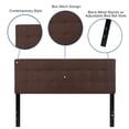 thumbnail image 3 of Bowery Hill Modern Queen Fabric Panel Headboard in Dark Brown, 3 of 9