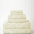 thumbnail image 2 of Modern Threads Medallion Swirl 6-Piece Adult Cotton Bath Towel Set, Ivory, 2 of 2