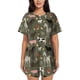 thumbnail image 1 of Balery Farm Animals Conjunto de Pijama para Mujer con Estampado, Dos Piezas de Manga Corta y Shorts, Ropa de Dormir Suave con Cuello Redondo y Bolsillos-4X-Large, 1 of 6