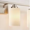 thumbnail image 3 of KAWOTI 43 in. 6-Light Brushed Nickel Vanity Light with Frosted Glass Shade, 3 of 6