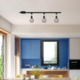thumbnail image 5 of FSLiving Adjustable Angle H-Type Track Pendant Light E26 Base Black Metal Hollow Lighting Fixtures Industrial Design Lamp for Kitchen Island Bar Sink Home Decor (No Bulb & No Track) - 1 Light, 5 of 7