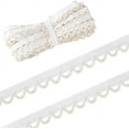 thumbnail image 1 of Cinta de algodón trenzada pequeña de 10 yardas con lazo, cinta trenzada para ojales de 5/8 de pulgada, cinta de encaje blanca para ojales, ideal para decorar vestidos de novia., 1 of 9