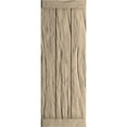 thumbnail image 2 of Ekena Millwork 16 1/2"W x 90"H Rustic Three Board Joined Board-n-Batten Riverwood Faux Wood Shutters w/End Batten (Per Pair), Primed Tan, 2 of 10