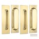 thumbnail image 1 of Uxcell 4-Pack Tiradores Empotrados, 4.72 Pulgadas Cuadradas de Acero Inoxidable 304 para Puertas de Closet Corredizas [Dorado], 1 of 6