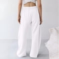 thumbnail image 6 of YOZGXEG Wide Leg Pants Women Women Wide Leg Interior Baggy Casual Barrel Elastic Waist Athletic Sweatpants White S-3Xl, 6 of 7