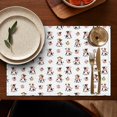 thumbnail image 4 of White Cow Hat Pattern Summer Placemats Table Placemats Set Of 6-Linen Kitchen Washable Placemats Table Mats 11.8"x17.7" Non-Slip Heat Resistant, 4 of 5