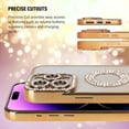 thumbnail image 2 of for iPhone 15 Pro Max Bling Case Women Girls Luxury Gradient Glitter Diamond Case Sparkle Rhinestone Camera Lens Protection Soft Silicone Shockproof Cover for iPhone 15 Pro Max 6.7 inch, Gold, 2 of 6