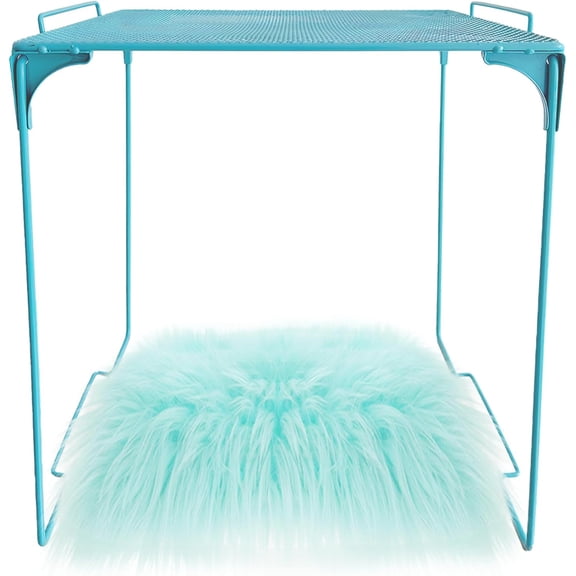 Locker Organizer Shelf and Locker Carpet Decorating, Mesh Locker Shelf for Decor, Back to School Essentials Locker Accessories, Ideal Locker for School, Gym, Work, Home (Blue)