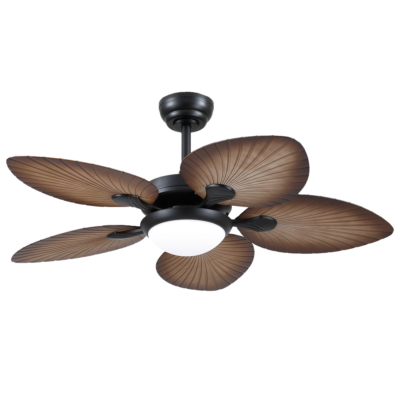 YIOSI 44″ Tropical Palm Leaf Ceiling Fan with Dimmable LED Lights, Remote & Smartphone App Control, 6 Speeds, Reversible Quiet Motor, Indoor/Outdoor