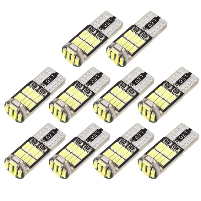 Juego de 10 Bombillas LED Unique Bargains T10 194 168 W5W 6500K