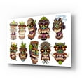 thumbnail image 2 of Epic Art 'Tiki Heads Flat' by Flyland Designs, Acrylic Glass Wall Art, 24"x16", 2 of 8