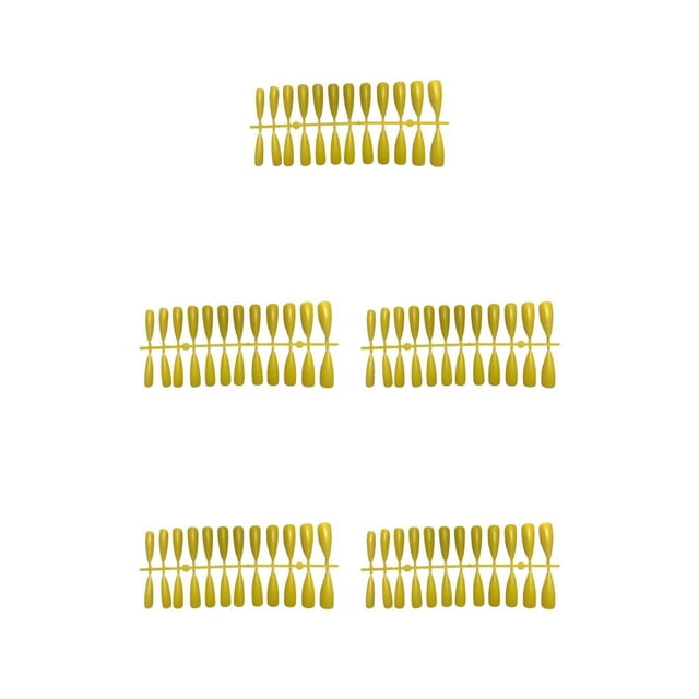 Jumpingount Tabletas para mejorar las uñas que no son susceptibles a las alergias Textura esmerilada Puntas de manicura para uñas falsas JM-02Yellow Type2 NO2 Jumpingount CBP456135