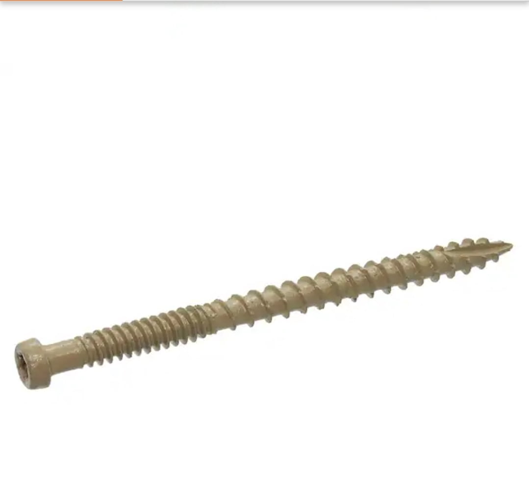 Grip-Rite prime Guard Plus  DeckForce #9 x 3 inchNano Coated Composite Deck Screws, Tan, 5lb Box