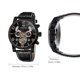 thumbnail image 2 of Forsining Moda Relojes de los hombres Banda de cuero Noctilucente Movimiento mecánico Impe Abanopi Mirar, 2 of 5