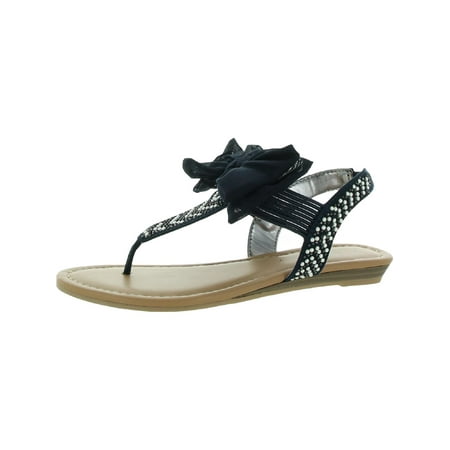 

Wild Pair Womens Swan Rhinestones Slingback Thong Sandals