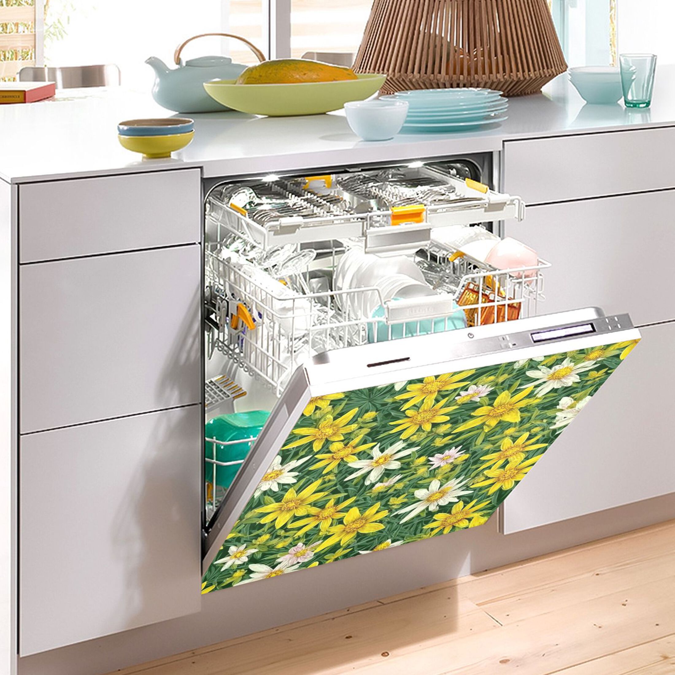 IAUYY Magnetic Decorative -23x26 Inch,Removable DIY Art for Dishwasher Refrigerator and Other Metal Surfaces,The Lush and Green Grassland