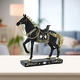 thumbnail image 3 of Estatua de caballo Escultura de caballo Resina Regalo de inauguración de la casa Colección Animal realista Negro, 3 of 7