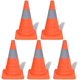 thumbnail image 1 of Conos de tráfico retráctiles naranja de 45 cm con cinta reflectante de alta visibilidad, 1 of 2