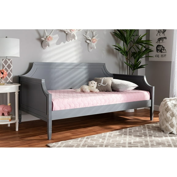 Baxton Studio Mariana Classic and Traditional Grey Finished Wood Full Size Daybed