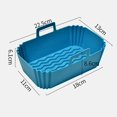 thumbnail image 3 of Silicone Air-Fryer Basket Anti-stick Baking Tray Air-fryer Accessories Set, 3 of 5
