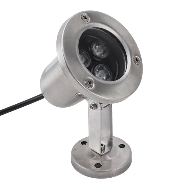 3W LED Stainless Steel Pond Light, IP68 Waterproof Submersible Spotlight for Fountain Pool, Energy Saving Soft Lighting Effect