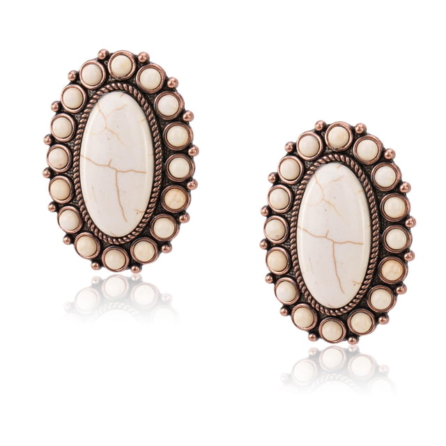 Pendientes Montana West Western Turquesa con estampado bohemio