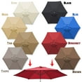 thumbnail image 3 of Sunrise Replacement Umbrella Canopy Cover for 6.5' 6 Ribs Outdoor Patio Market Umbrella, Canopy Only, (Burgundy), 3 of 6