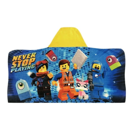 2 Hooded Bath Towel, Kids Bath, Play to Build by The LEGO Movie