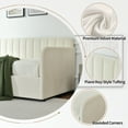 thumbnail image 4 of Zanmintaobo Velvet Upholstered Daybed with Lift up Storage,Vertical Channel Tufted Headboard,No Box Spring Needed,Easy Assembly,Cream, 4 of 9