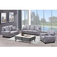 thumbnail image 1 of Topline Home Furnishings Luxurious Grey 3pc Sofa Combination, 1 of 5