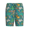 thumbnail image 3 of Picia Jungle Animals Pajama Shorts for Men, Men's Pajama Bottoms, Sleepwear,Short Pajama Pants-4X-Large, 3 of 9