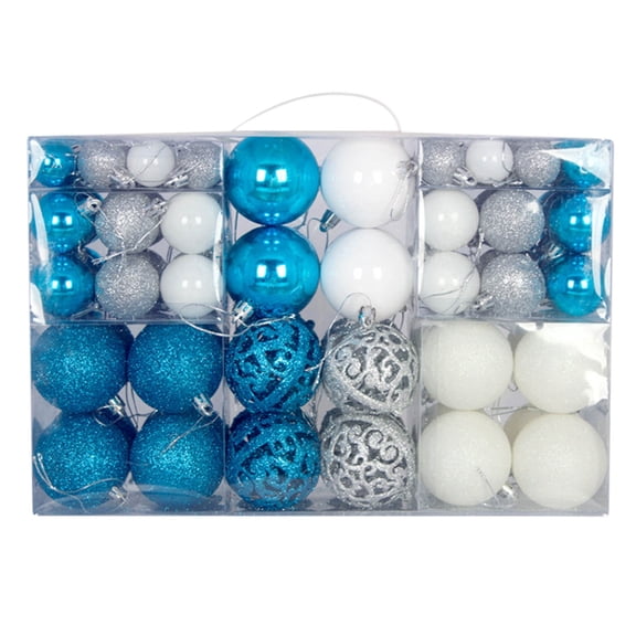 Dmlowu 100pcs Christmas Balls Ornaments for Xmas Tree - Shatterproof Christmas Ornaments for Holiday Party Wedding Christmas Tree Decocrations, Fashion Hanging Christmas Ornaments Set