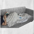 thumbnail image 6 of Winter Soft Flannel Fleece Throw Blanket, Seasonal Flowers Snowflakes Hand Drawn Style Abstract Blossoms, Cozy Plush for Indoor and Outdoor Use, 60" x 80", Blue Brown White, by Ambesonne, 6 of 6