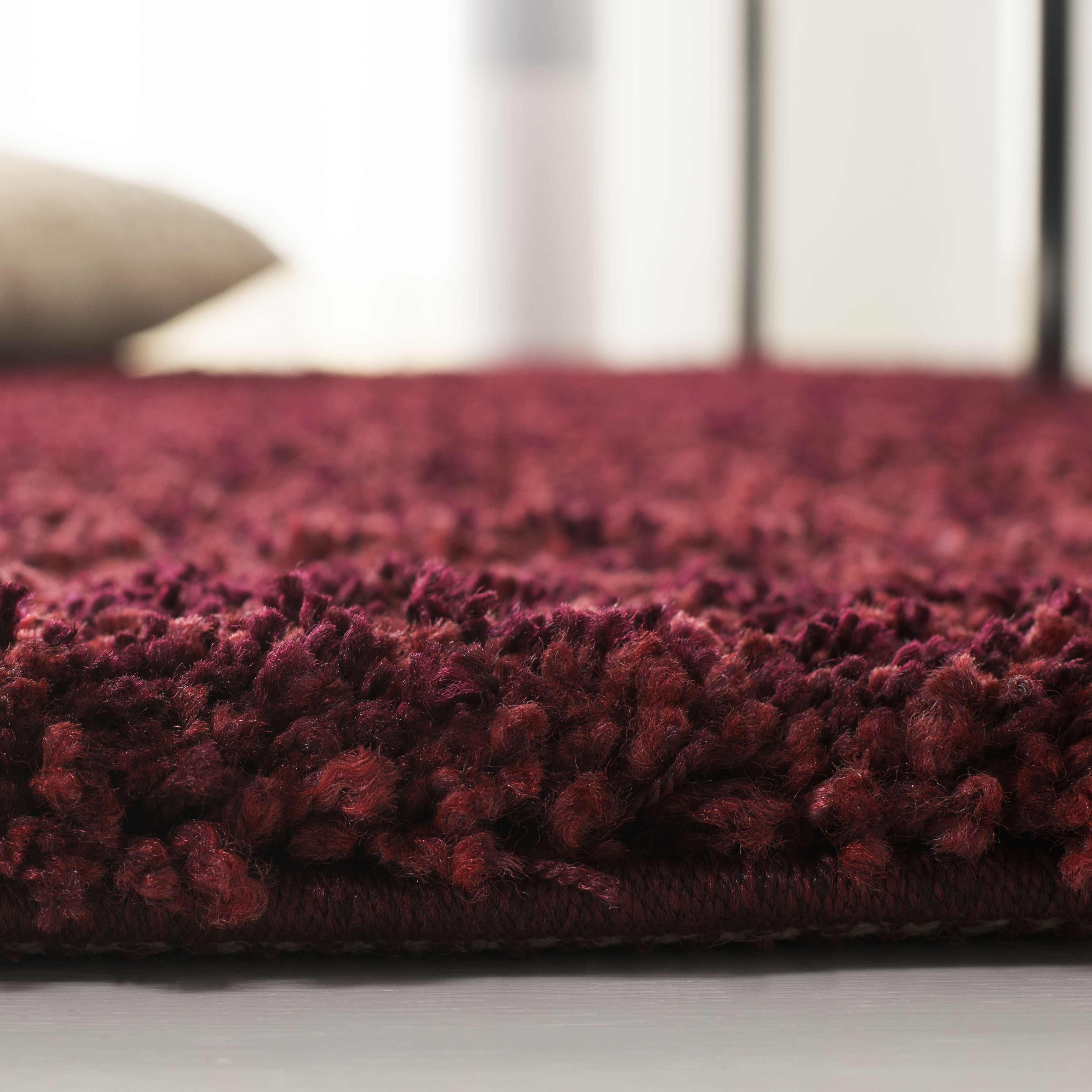 SAFAVIEH California Plush Solid Shag Runner Rug, Maroon, 2'3" x 15' - Modern Design, Maroon, Non-Shedding & Easy Cleaning, Ultra Plush Thick Pile, Ideal for Living Room, Bedroom, Entryway