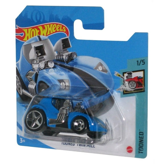 Hot Wheels Tooned Twin Mill (2018) Blue Toy Car #1/5 - (Short Card)