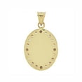 thumbnail image 3 of 14k Yellow Gold, Color Image Over Gold Divine Christ Religious Pendant Oval Charm Created CZ 14mm NO Necklace, 3 of 9