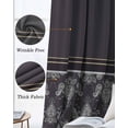 thumbnail image 6 of Boho Purple Flower Blackout Curtains for Bedroom - 84 Inch Long Light Blocking 2 Panels Set, Abstract Bohemia Pesley Floral Thermal Insulated Living Room Drapes Grommet Window Curtains 52"x84", 6 of 8