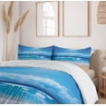 thumbnail image 6 of Ambesonne Beach Duvet Cover Sets, Cloudy Sky in Sea Summer, 2-Queen, Sand Brown Blue, 6 of 7