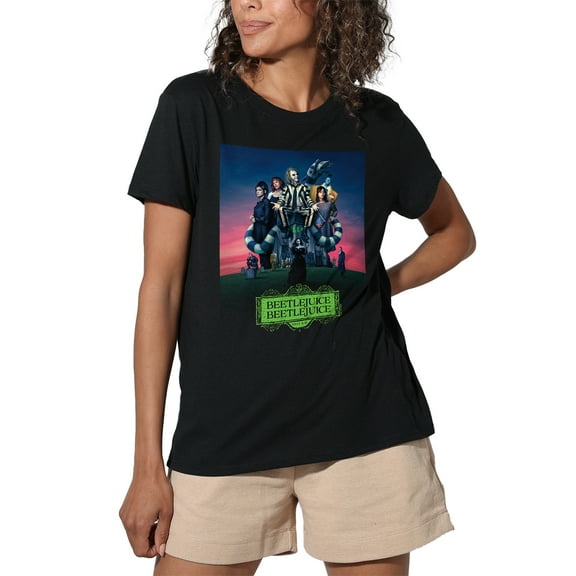 Beetlejuice Beetlejuice Gangs All Here Women's Loose T-Shirt, Black, X-Large