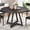 42" Gray Dining Table, variant on Anyact 42in Round Dining Table for 4, Circle Dinner Table Pedestal Metal Frame, Kitcen Table Sturdy Wood Kitchen & Dining Room Furniture, Black(Only Table)