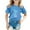 Blue, variant on Girls Cute Graphic Kids T-Shirt Short Sleeve Tshirts Cartoon Ocean Tee Tops, Blue, 12-13 Years