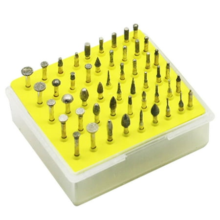 

50PCS Home Grinding Heads With 3mm Shank Polishing Bits Diamond Rotary Burr Set