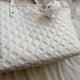 thumbnail image 5 of Bolso de mano acolchado para mujer, bolso de mano cuadrado de PU informal, bolso de compras (blanco), 5 of 9