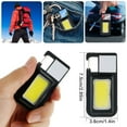 thumbnail image 2 of Small Flashlight 1000Lumens Keychain Flashlights USB Rechargeable Mini LED COB Flashlight with 3 Modes Portable Pocket Light with Folding Bracket Bottle Opener for Camping Walking, 2 of 9