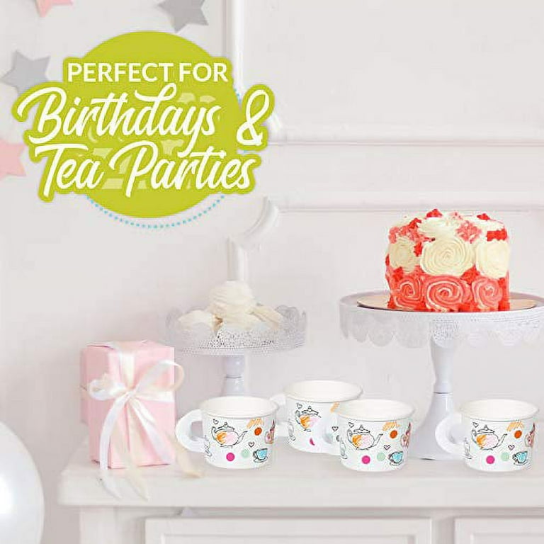 Kit Festa Del Tè – 6 Tazze Di Carta Da Decorare Con Adesivi – Creative Converting